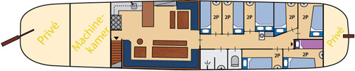 Plattegrond van tjalk de albatros