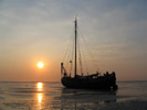 Avond op de waddenzee / droogvallen