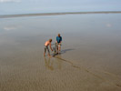 Anker inspectie door schipper en matroos